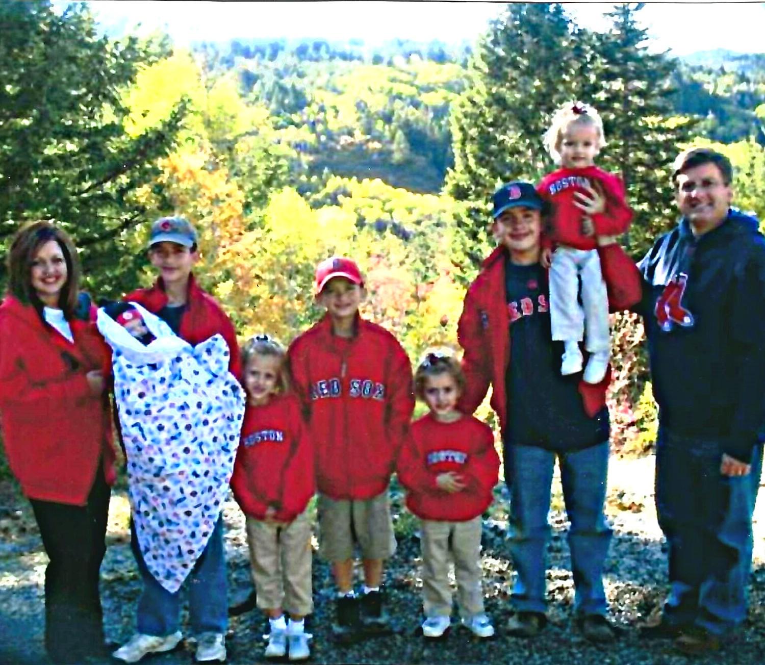 Paul Williams Family in Red Sox gear
